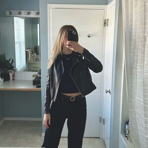 H&M DIVIDED Leather Jacket - Black